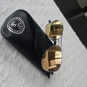 Ray-Ban Gold Mirror Aviator Sunglasses